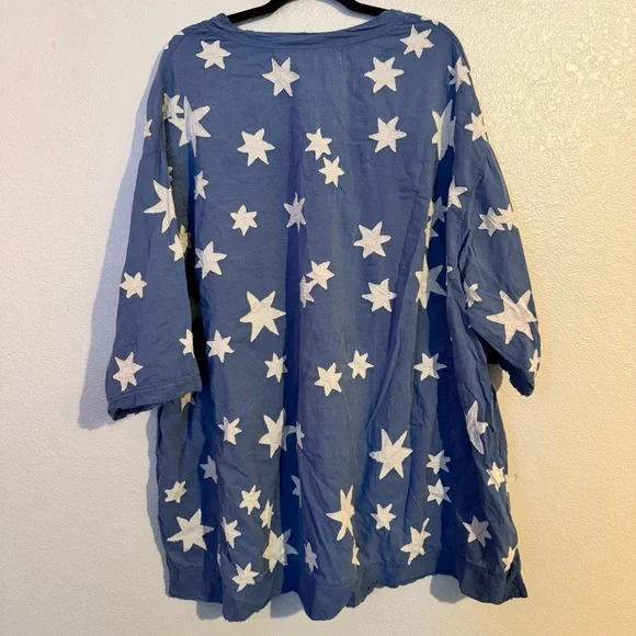 Magnolia Pearl European Cotton Intercosmic Applique Francis Top Free Size NWT - Picture 9 of 11